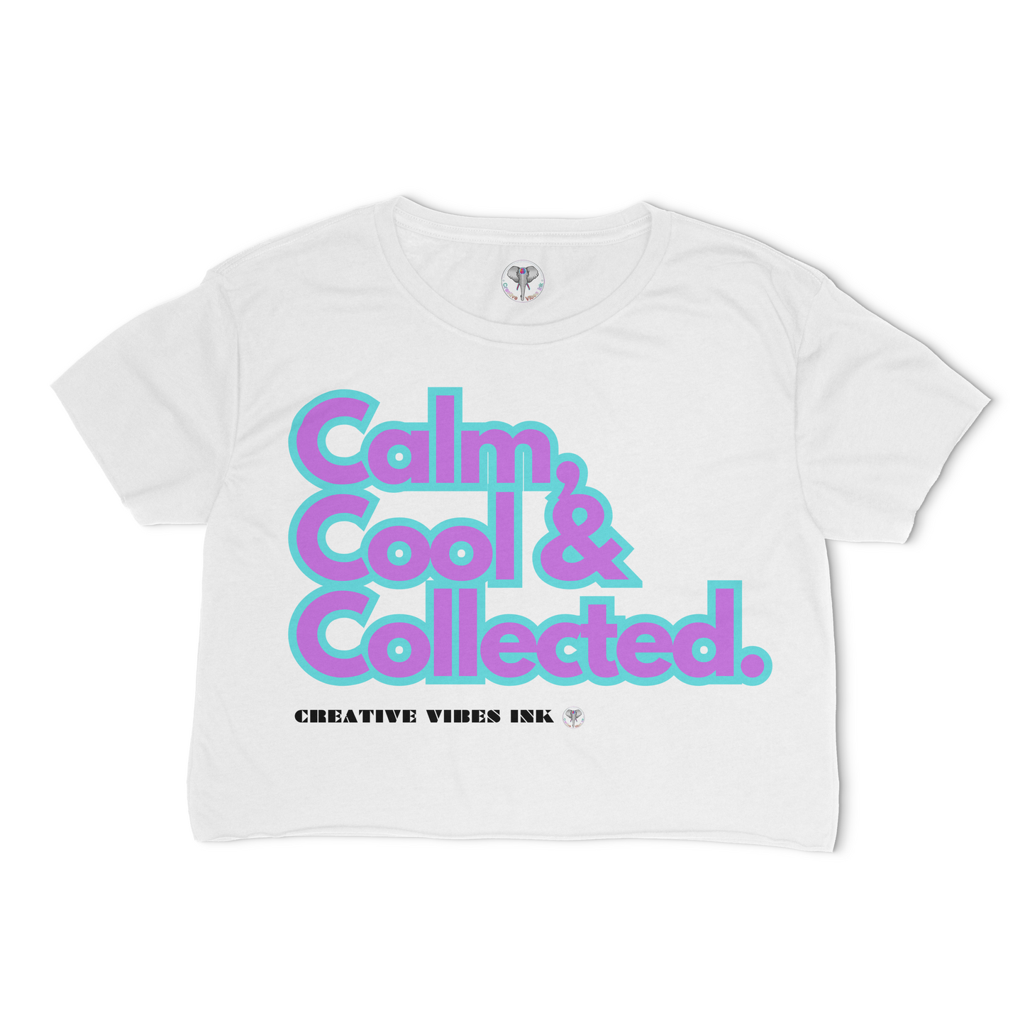 Calm, Cool & Collected Graphic Crop Top