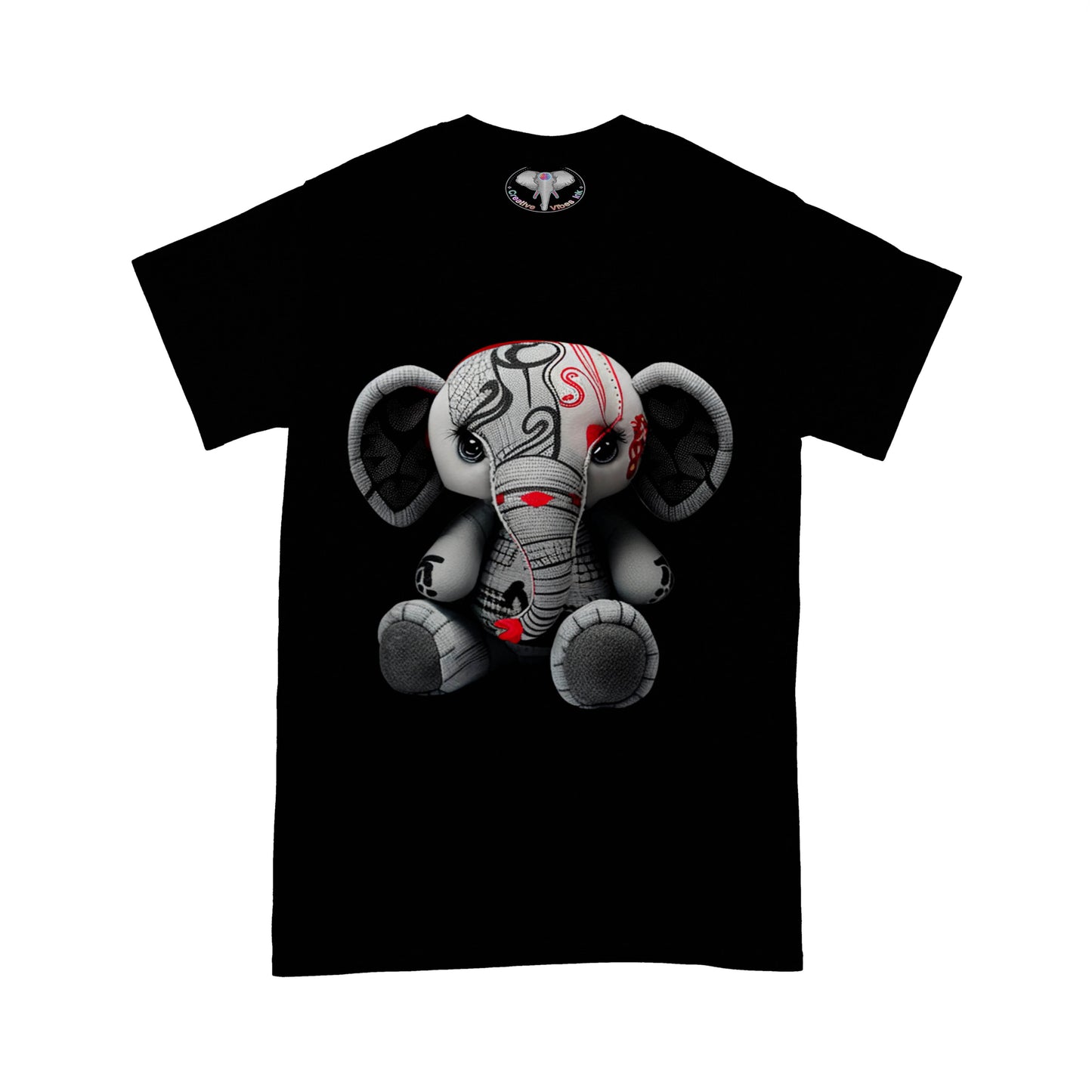 Tribal Plush Elephant Graphic T-shirt