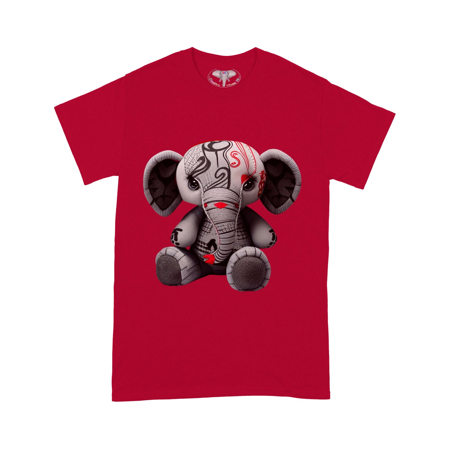 Tribal Plush Elephant Graphic T-shirt