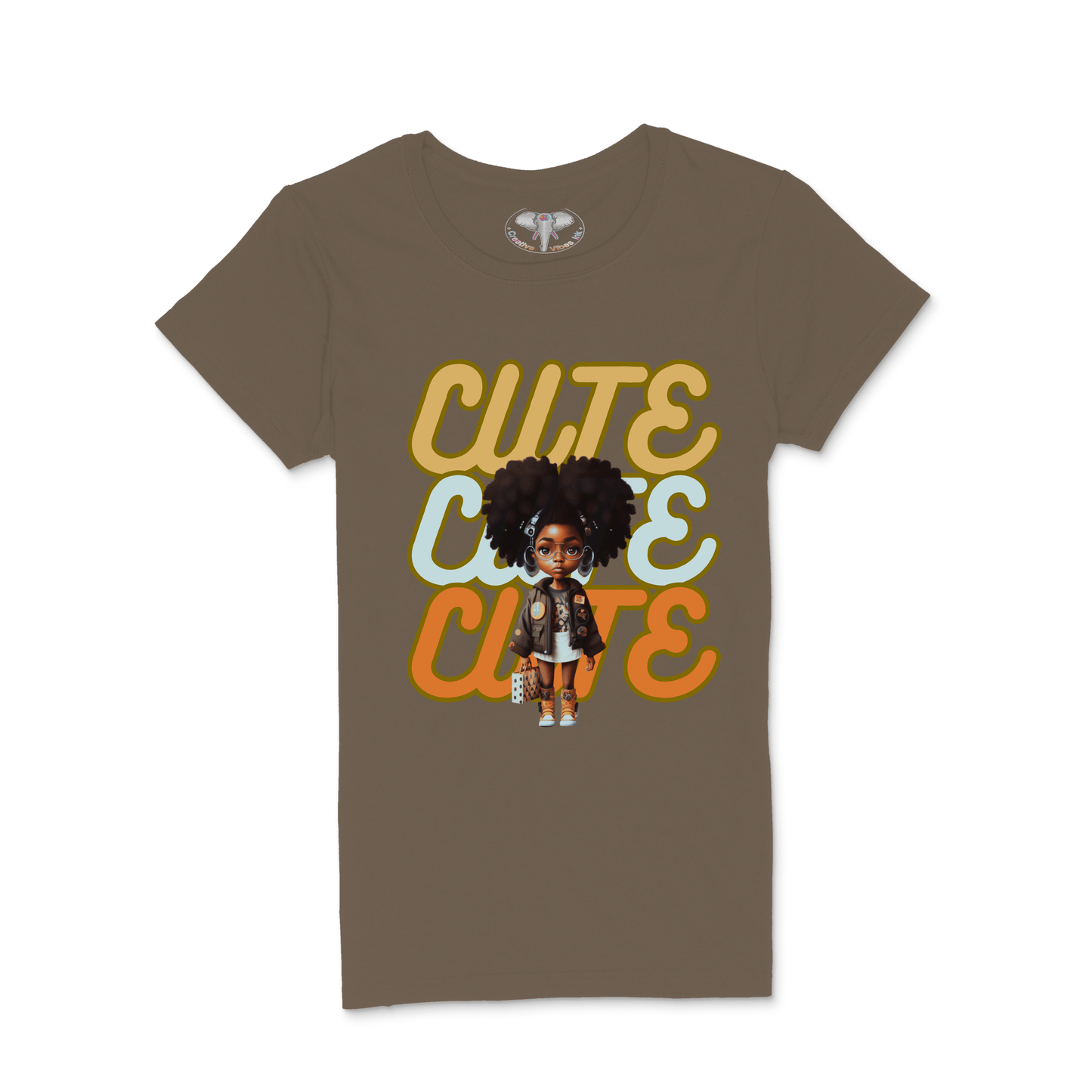 Cute Brown Girl Graphic T-shirt